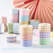 Masking Tape Set 4pc Pastel Plaid Pattern