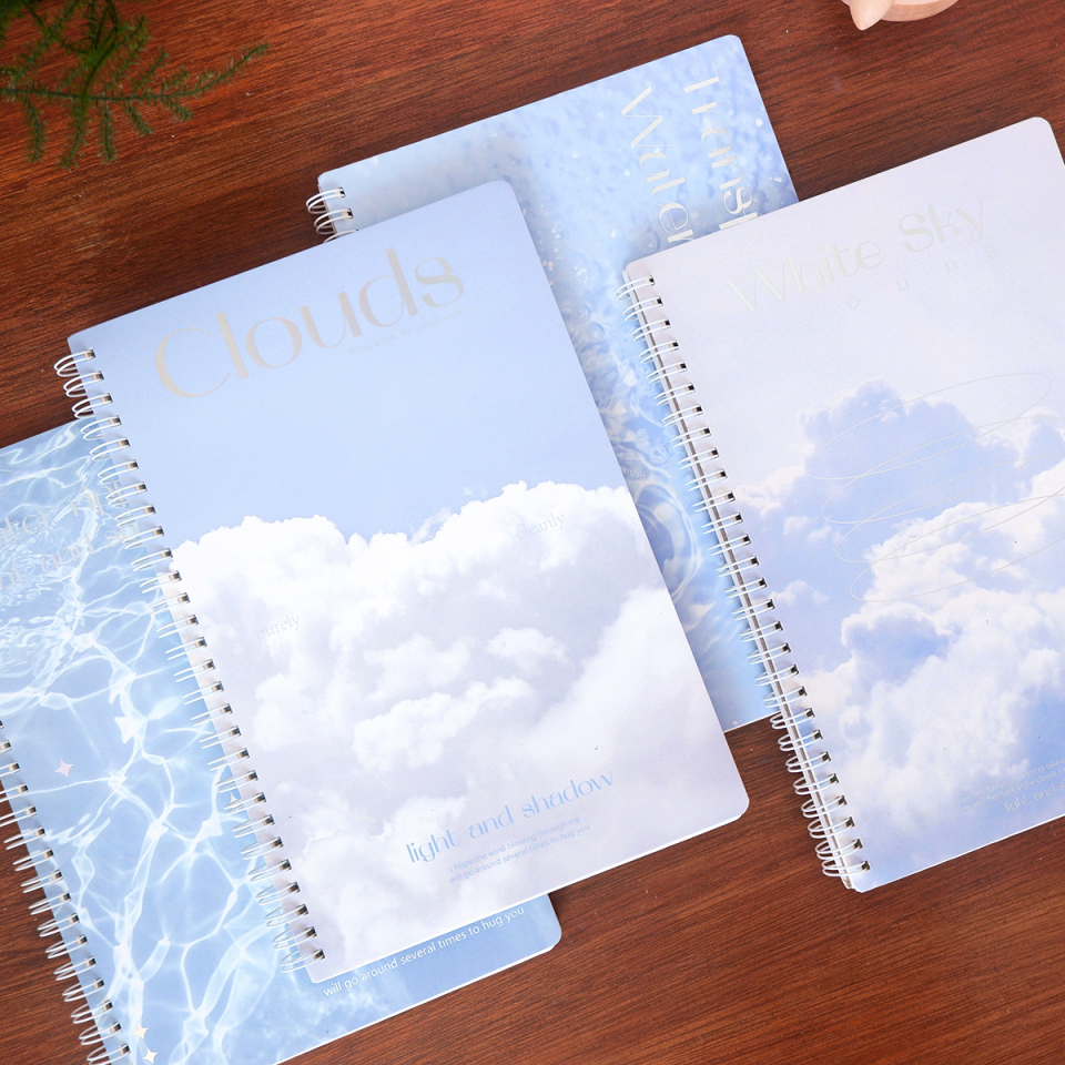 Light and Shadow Spiral Ruled Notebook B5