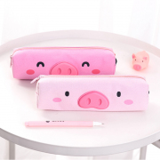 Piggy Closeup Canvas Pencil Case