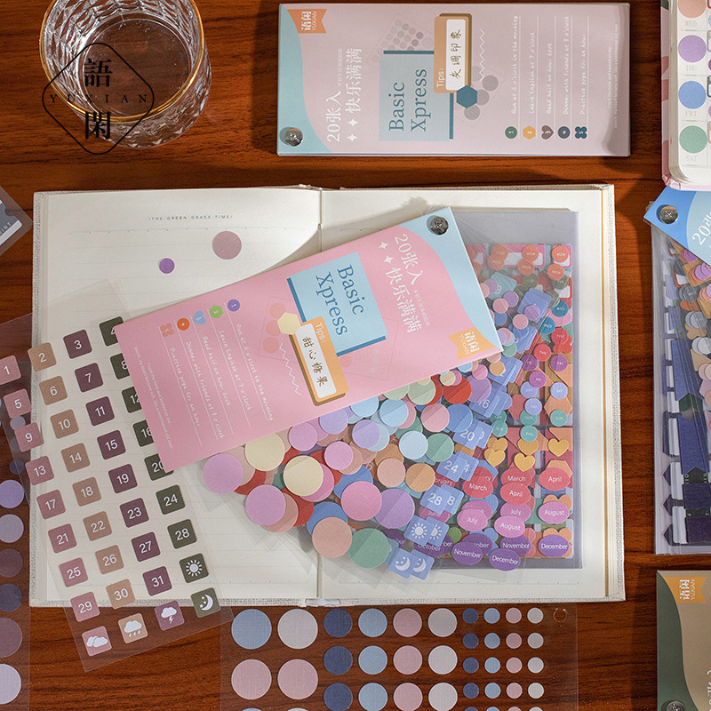 Basic Xpress Colorful Label Stickers