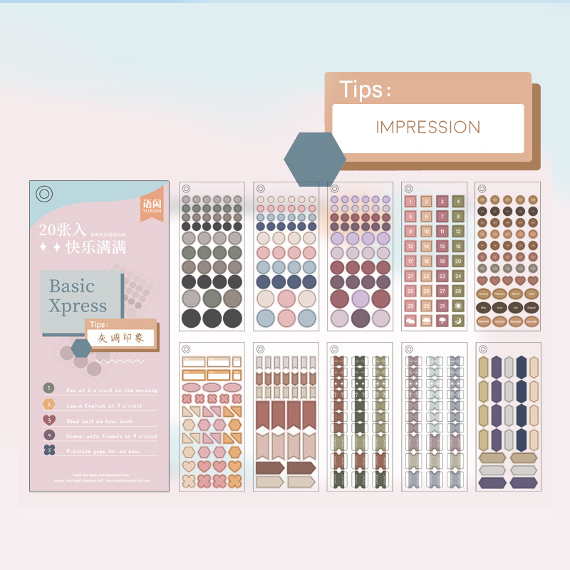 Basic Xpress Colorful Label Stickers