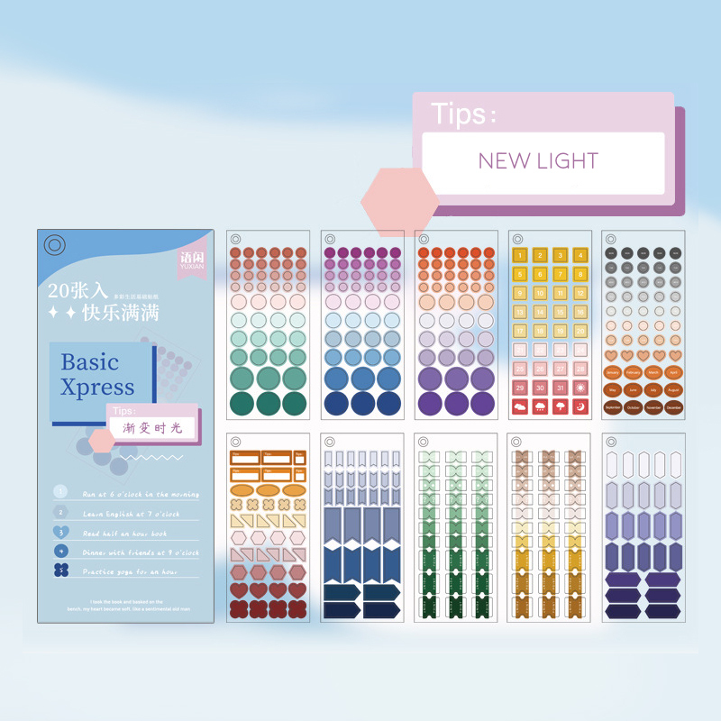 Basic Xpress Colorful Label Stickers