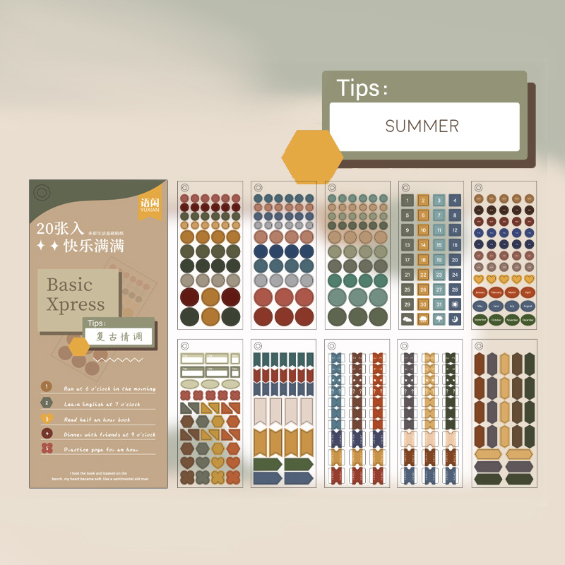 Basic Xpress Colorful Label Stickers